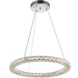 Moderne Ring Kristall Pendelleuchte Kristall Kronleuchter Deckenleuchte Innenleuchten Leuchten Dimmbar mit Fernbedienung