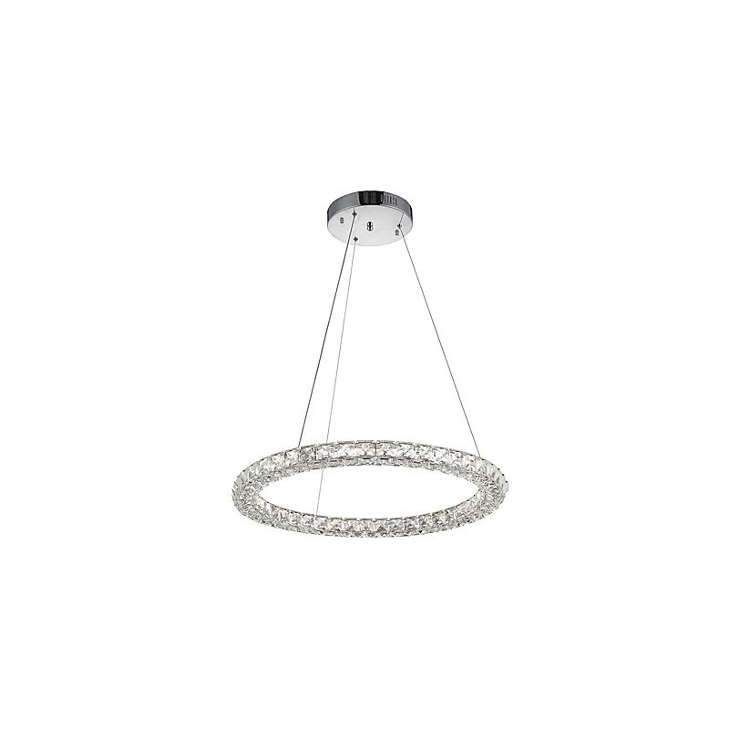 Moderne Ring Kristall Pendelleuchte Kristall Kronleuchter Deckenleuchte Innenleuchten Leuchten Dimmbar mit Fernbedienung