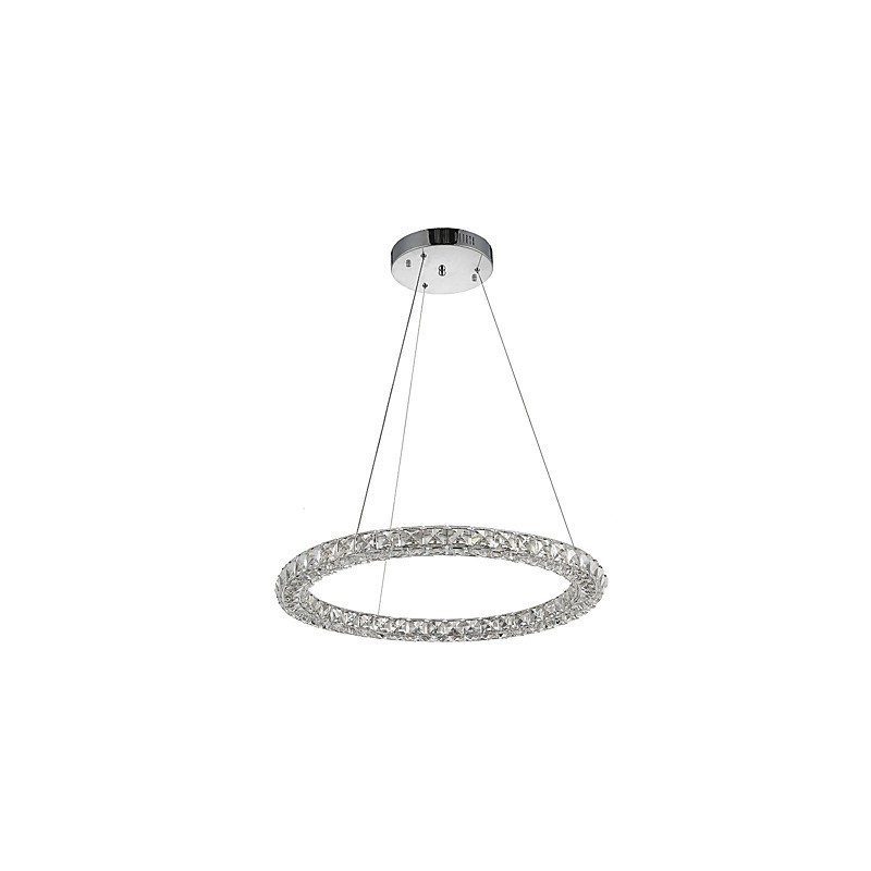 Moderne Ring Kristall Pendelleuchte Kristall Kronleuchter Deckenleuchte Innenleuchten Leuchten Dimmbar mit Fernbedienung