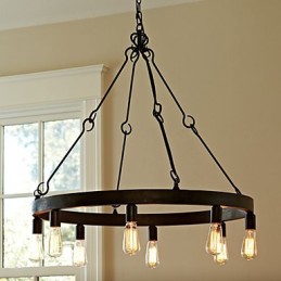 Pendelleuchte aus Eisen im Retro-Stil mit 8 Lichtern