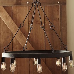Pendelleuchte aus Eisen im Retro-Stil mit 8 Lichtern