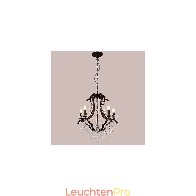 5 Lichter Kristall Kronleuchter Modern Zeitgenössisch Traditionell Klassisch Rustikal Lodge Vintage Retro Laterne Trommel Land Malerei