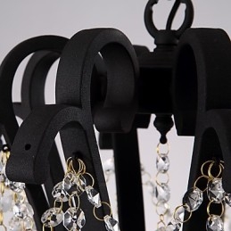 5 Lichter Kristall Kronleuchter Modern Zeitgenössisch Traditionell Klassisch Rustikal Lodge Vintage Retro Laterne Trommel Land Malerei