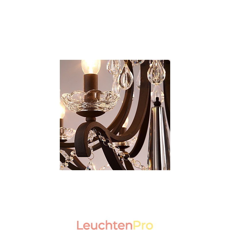 5 Lichter Kristall Kronleuchter Modern Zeitgenössisch Traditionell Klassisch Rustikal Lodge Vintage Retro Laterne Trommel Land Malerei