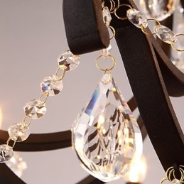 5 Lichter Kristall Kronleuchter Modern Zeitgenössisch Traditionell Klassisch Rustikal Lodge Vintage Retro Laterne Trommel Land Malerei