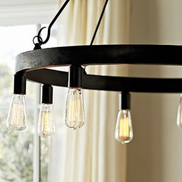 Pendelleuchte aus Eisen im Retro-Stil mit 8 Lichtern
