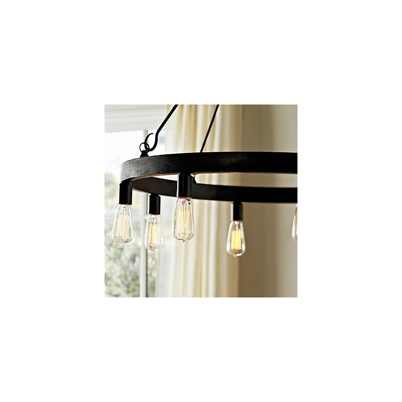Pendelleuchte aus Eisen im Retro-Stil mit 8 Lichtern
