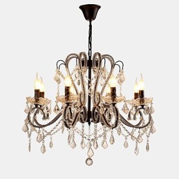 8 Lichter Kristall Kronleuchter Modern Zeitgenössisch Traditionell Klassisch Rustikal Lodge Vintage Retro
