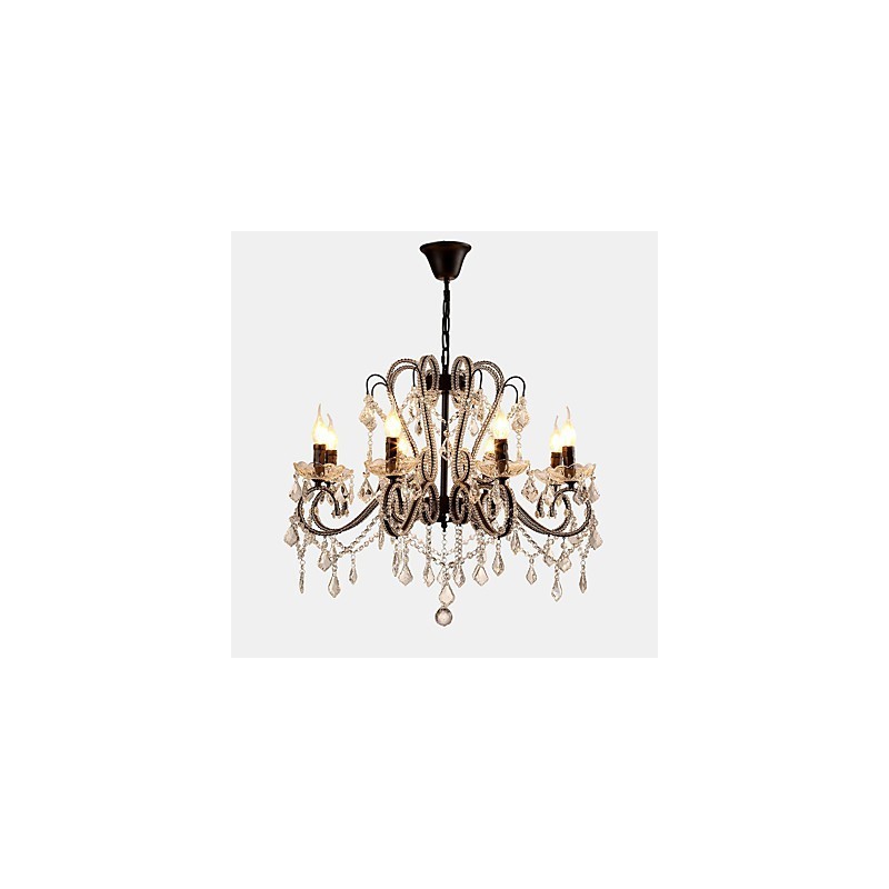 8 Lichter Kristall Kronleuchter Modern Zeitgenössisch Traditionell Klassisch Rustikal Lodge Vintage Retro
