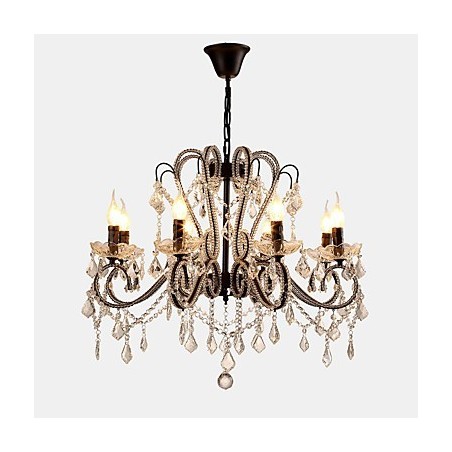 8 Lichter Kristall Kronleuchter Modern Zeitgenössisch Traditionell Klassisch Rustikal Lodge Vintage Retro 8 Lichter Kristall Kronleuchter Modern Zeitgenössisch Traditionell Klassisch Rustikal Lodge Vintage Retro