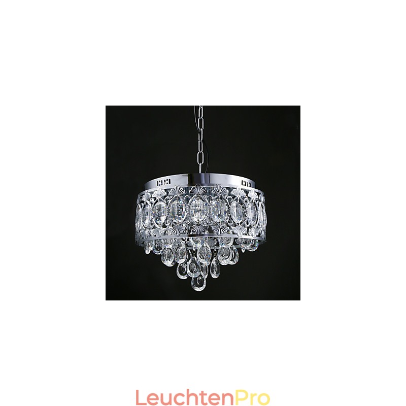 Eleganter moderner transparenter Kristall-Kronleuchter mit 4 Lichtern