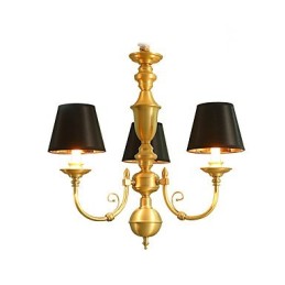 Kronleuchter, traditionell, klassisch, Landhausstil, Messing, Metall, 3 Glühbirnen