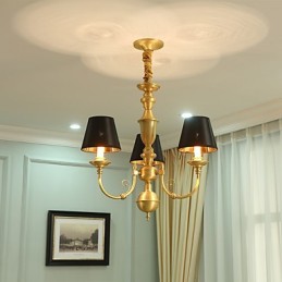 Kronleuchter, traditionell, klassisch, Landhausstil, Messing, Metall, 3 Glühbirnen