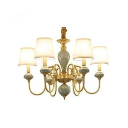 Kronleuchter, traditionell, klassisch, Landhausstil, Messing, Metall, 6 Glühbirnen