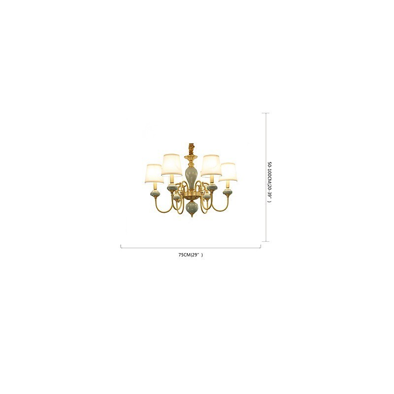 Kronleuchter, traditionell, klassisch, Landhausstil, Messing, Metall, 6 Glühbirnen