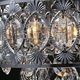 Eleganter moderner transparenter Kristall-Kronleuchter mit 4 Lichtern