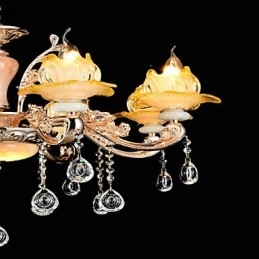 Moderne zeitgenössische traditionelle klassische Zinklegierungsfunktion für Kristall-Mini-Metallpendelleuchte