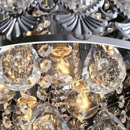 Eleganter moderner transparenter Kristall-Kronleuchter mit 4 Lichtern