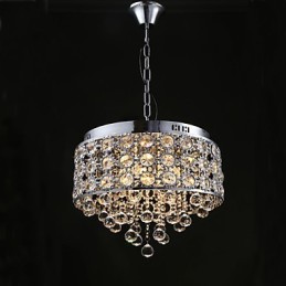 4 Lichter Sonnenblumen K9 Transparent Kristall Kronleuchter