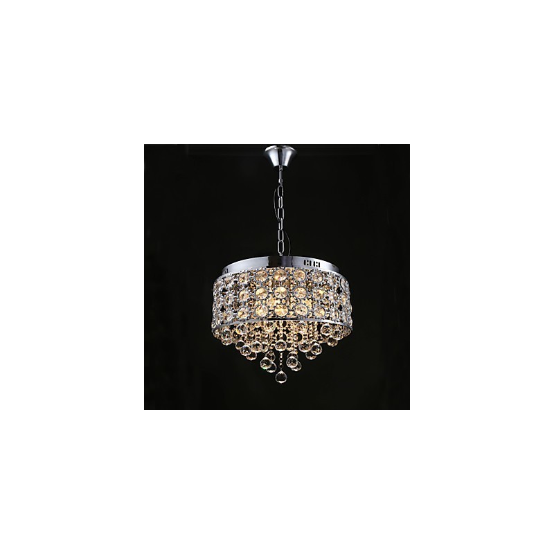 4 Lichter Sonnenblumen K9 Transparent Kristall Kronleuchter