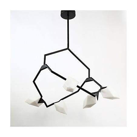 Fünf Licht Post Moderne Metall mit Glas Pfirsich Kronleuchter Lampe die Kantine Schmücken Pendelleuchte Fünf Licht Post Moderne Metall mit Glas Pfirsich Kronleuchter Lampe die Kantine Schmücken Pendelleuchte
