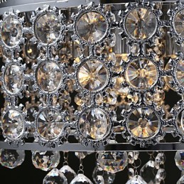 4 Lichter Sonnenblumen K9 Transparent Kristall Kronleuchter