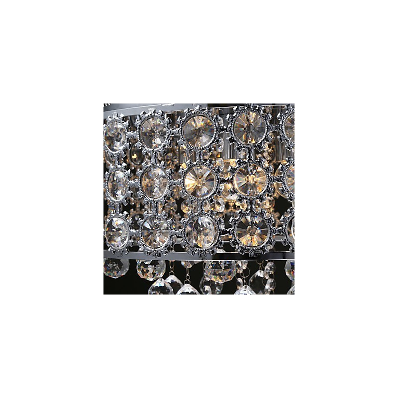 4 Lichter Sonnenblumen K9 Transparent Kristall Kronleuchter