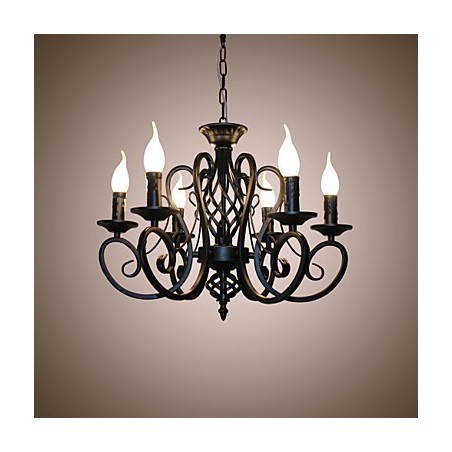Kronleuchter im europäischen Stil, Esszimmerbeleuchtung, einfache Originalität, innovative Kerzen, 6 Lichter Kronleuchter im europäischen Stil, Esszimmerbeleuchtung, einfache Originalität, innovative Kerzen, 6 Lichter