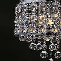 4 Lichter Sonnenblumen K9 Transparent Kristall Kronleuchter