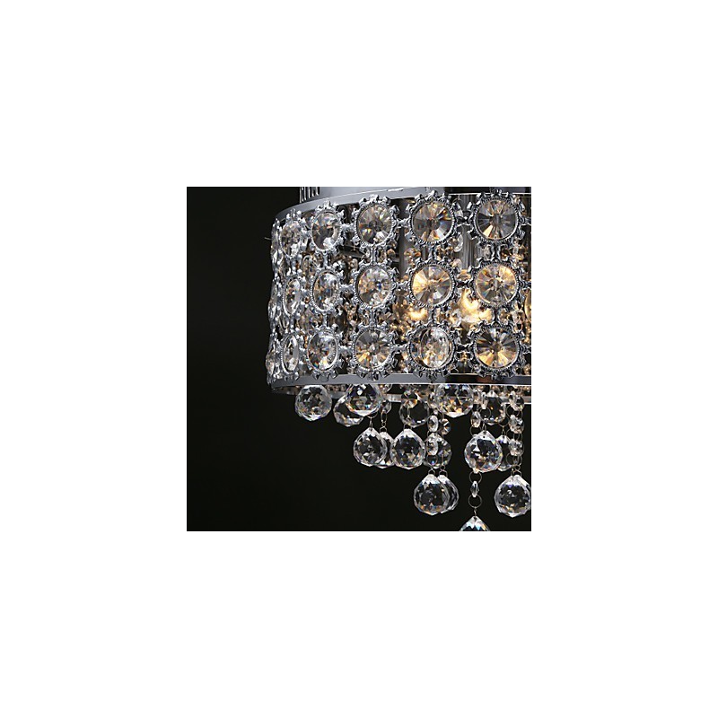 4 Lichter Sonnenblumen K9 Transparent Kristall Kronleuchter