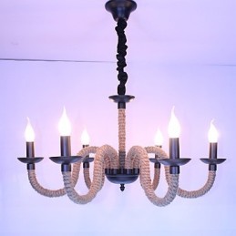 Loft Industrie Wind Vintage Eisen Lampen Geschäfte Kronleuchter Seil Kronleuchter Lichter