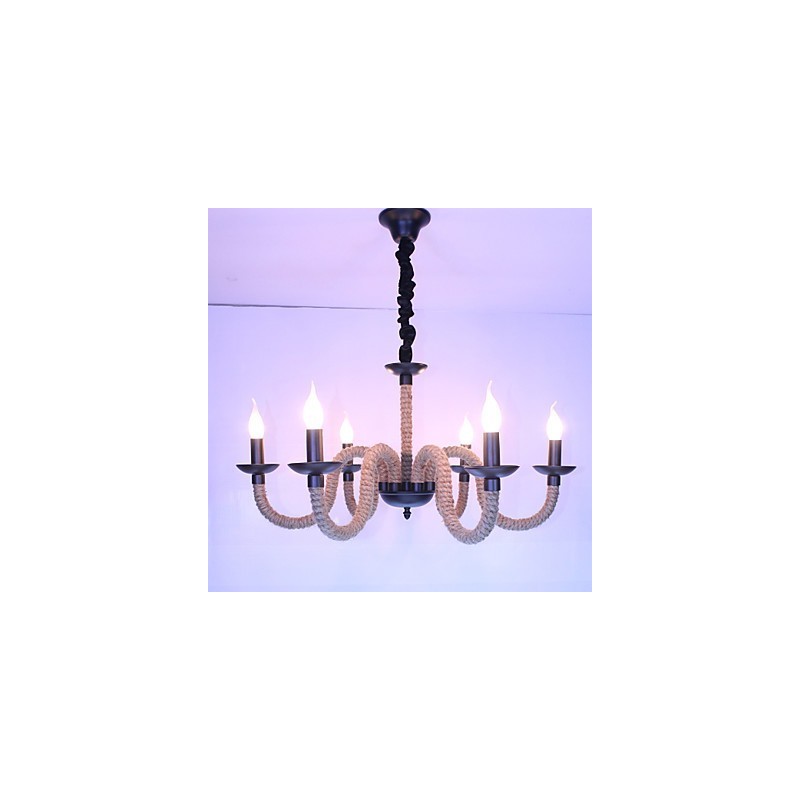Loft Industrie Wind Vintage Eisen Lampen Geschäfte Kronleuchter Seil Kronleuchter Lichter