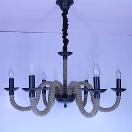Loft Industrie Wind Vintage Eisen Lampen Geschäfte Kronleuchter Seil Kronleuchter Lichter