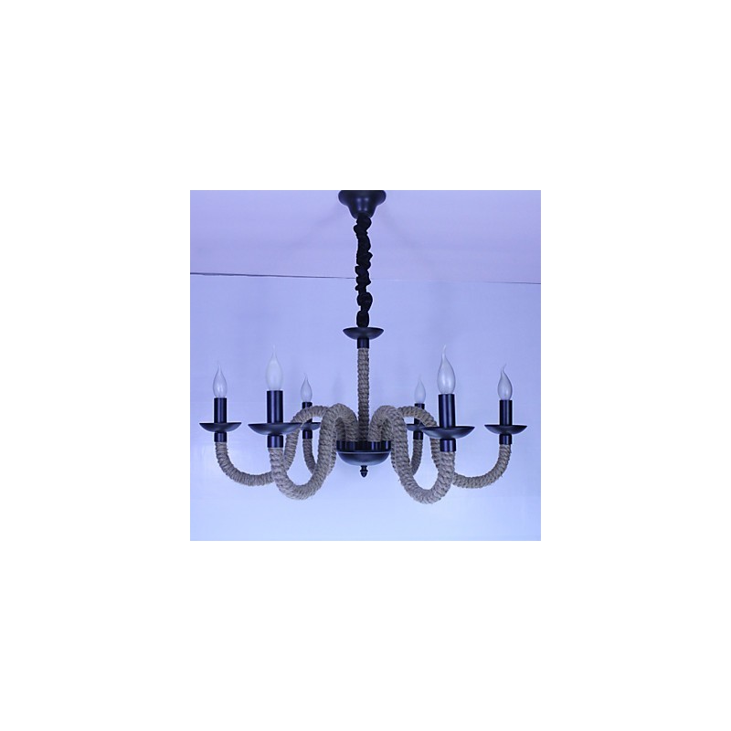 Loft Industrie Wind Vintage Eisen Lampen Geschäfte Kronleuchter Seil Kronleuchter Lichter