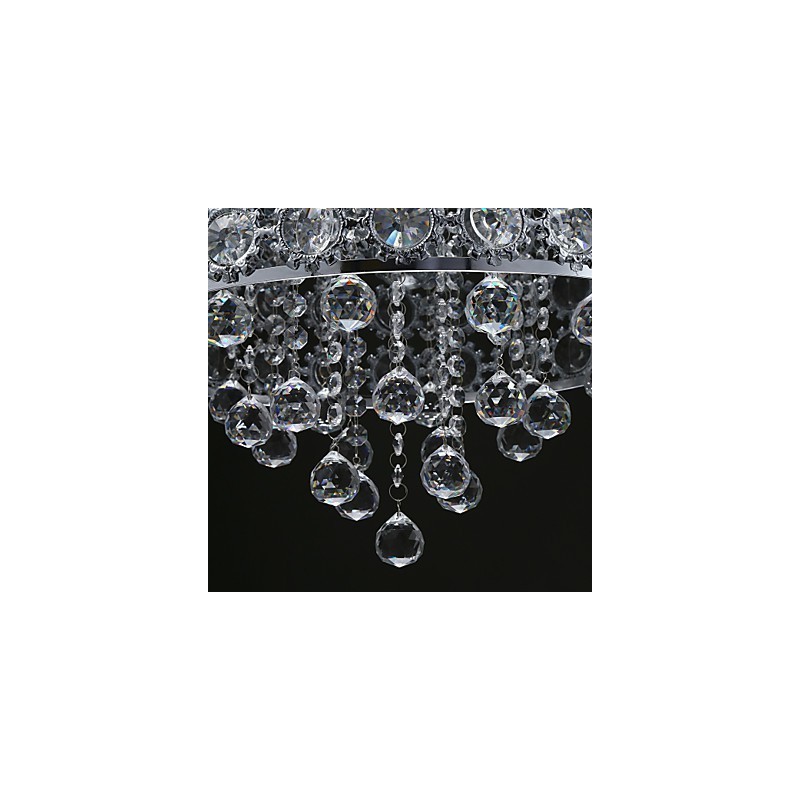 4 Lichter Sonnenblumen K9 Transparent Kristall Kronleuchter