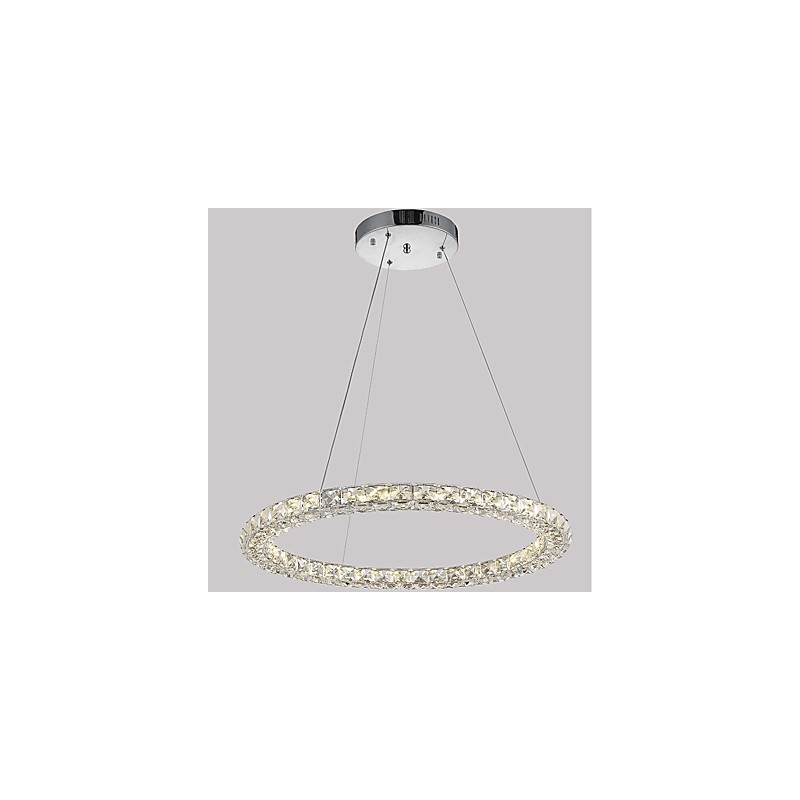 Moderne Ring Kristall Pendelleuchte Moderne Kristall Kronleuchter Deckenleuchte Innenleuchten Dimmbar mit Fernbedienung