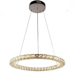 Moderne Ring Kristall Pendelleuchte Moderne Kristall Kronleuchter Deckenleuchte Innenleuchten Dimmbar mit Fernbedienung