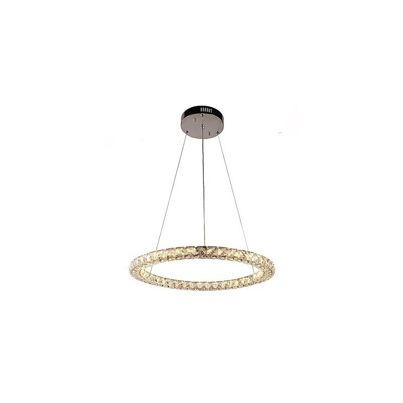 Moderne Ring Kristall Pendelleuchte Moderne Kristall Kronleuchter Deckenleuchte Innenleuchten Dimmbar mit Fernbedienung