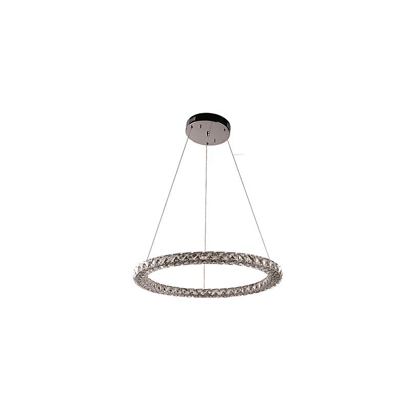 Moderne Ring Kristall Pendelleuchte Moderne Kristall Kronleuchter Deckenleuchte Innenleuchten Dimmbar mit Fernbedienung