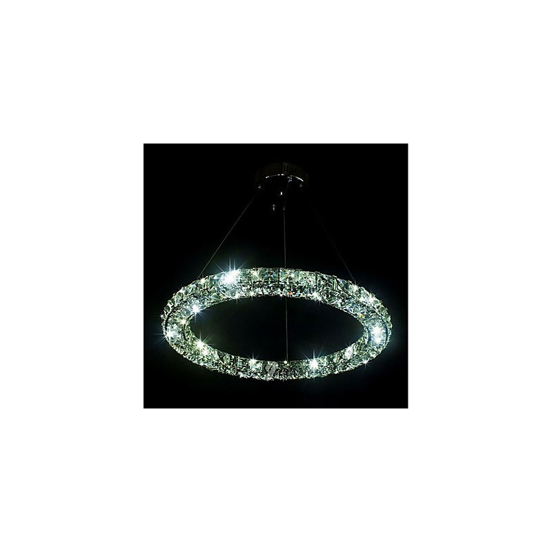 Moderne Ring Kristall Pendelleuchte Moderne Kristall Kronleuchter Deckenleuchte Innenleuchten Dimmbar mit Fernbedienung