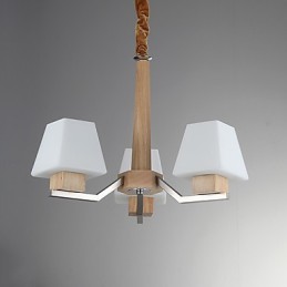 Modernes, zeitgenössisches galvanisiertes Merkmal für Kronleuchter aus Holz und Bambus