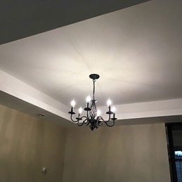 Künstlerisch schick und modern, andere Funktionen für Kerzenstil, Metall, für den Innenbereich, 6 Glühbirnen, Kronleuchter