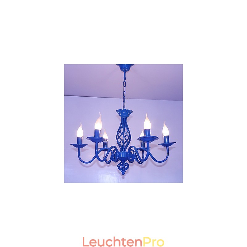 Künstlerisch schick und modern, andere Funktionen für Kerzenstil, Metall, für den Innenbereich, 6 Glühbirnen, Kronleuchter