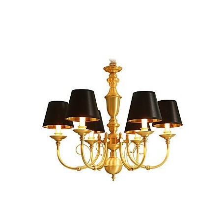 Kronleuchter, traditionell, klassisch, Landhausstil, Messing, Metall, 6 Glühbirnen Kronleuchter, traditionell, klassisch, Landhausstil, Messing, Metall, 6 Glühbirnen