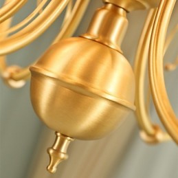 Kronleuchter, traditionell, klassisch, Landhausstil, Messing, Metall, 6 Glühbirnen