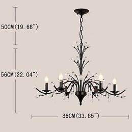 6 Lichter Kristall Kronleuchter Modern Zeitgenössisch Traditionell Klassisch Vintage Retro Country Malerei Feature