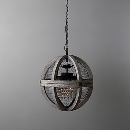 Vintage Metall American Industrial Loft Malerei Farbe Holz Kronleuchter Lampe die Indoor Dekorieren Pendelleuchte