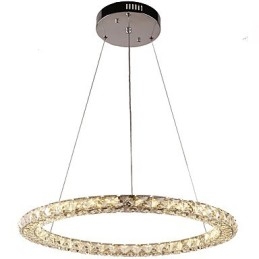 Ring Kristall Pendelleuchte Moderne Kristall Kronleuchter Deckenleuchten Innenleuchten Dimmbar mit Fernbedienung