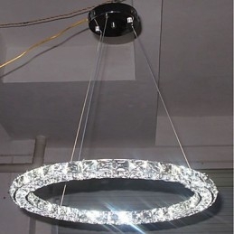 Ring Kristall Pendelleuchte Moderne Kristall Kronleuchter Deckenleuchten Innenleuchten Dimmbar mit Fernbedienung