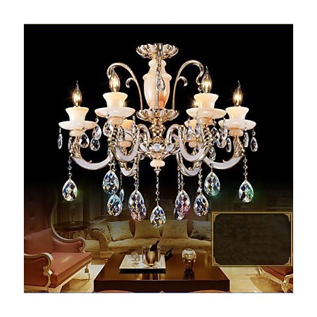 Europäische Hochwertige Jade Kristall Pendelleuchte Atmosphäre Zinklegierung Pendelleuchte Kerze Kristalllampe Europäische Hochwertige Jade Kristall Pendelleuchte Atmosphäre Zinklegierung Pendelleuchte Kerze Kristalllampe